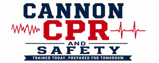 Cannon CPR and Safety logo with heartbeat line and tagline Trained Today, Prepared for Tomorrow